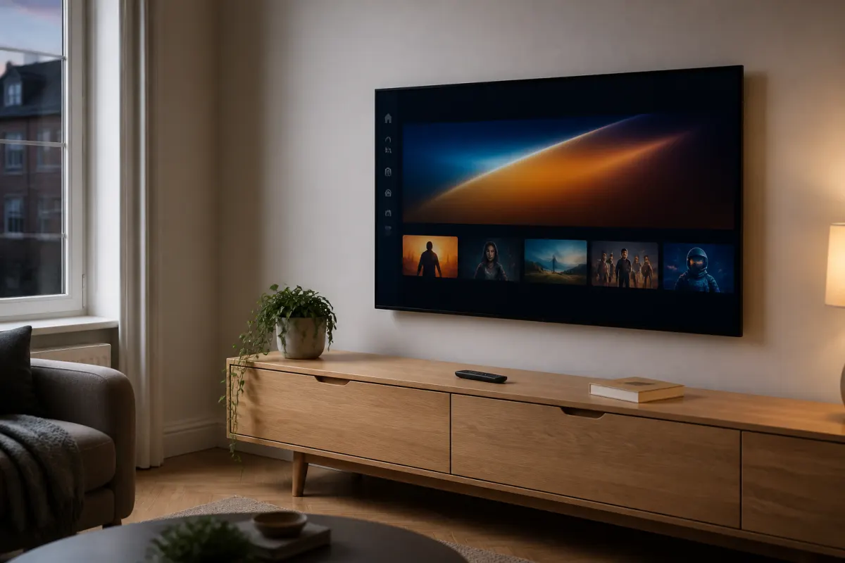 Living room TV ready for Joy IPTV setup